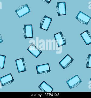 seamless pattern flexible silicone snack bag cartoon. airtight washable, sustainable nontoxic, versatile compact flexible silicone snack bag sign vect Stock Vector