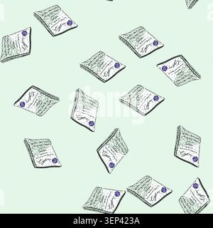pattern obligation contract hand drawn. clause party, negotiation breach, enforceability indemnity obligation contract vector sketch illustration Stock Vector