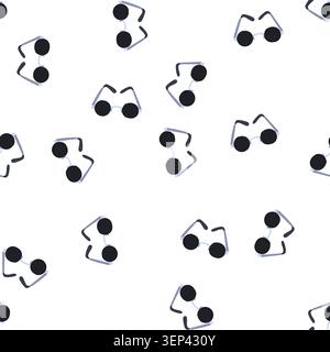 pattern accessibility glasses for the blind cartoon. technology innovation, wearable enhancement, aid device accessibility glasses for the blind sign. Stock Vector