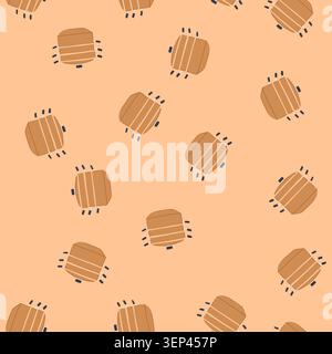 pattern kitchen steamer pot cartoon. steam food, vegetables dumplings, seafood healthy kitchen steamer pot sign. seamless vector illustration Stock Vector