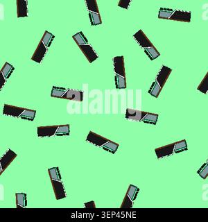 seamless pattern pc desktop memory cartoon. ram access, board hardware pc desktop memory sign vector Stock Vector