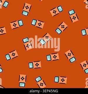 seamless pattern auto car diagnostic scanner cartoon. tool engine, scan computer, vehicle check auto car diagnostic scanner sign vector Stock Vector
