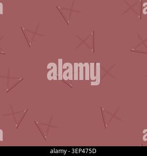 pattern metal folding table cartoon. empty single, chair foldable metal folding table sign. seamless vector illustration Stock Vector