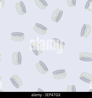 pattern silver bracelet churi indian cartoon. bangle traditional, modern diamond, gemstone beaded silver bracelet churi indian sign. seamless vector i Stock Vector