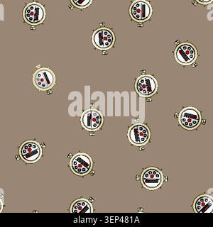 seamless pattern utility water meter cartoon. billing installation, digital smart, residential commercial utility water meter sign vector Stock Vector