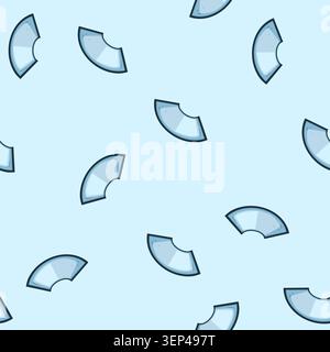 seamless pattern Illustration showing a conceptual bent touchscreen device, representing innovative foldable mobile phone display technology for futur Stock Vector