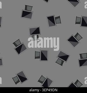 seamless pattern device pos terminal cartoon. machine nfc, bank pay device pos terminal sign vector Stock Vector