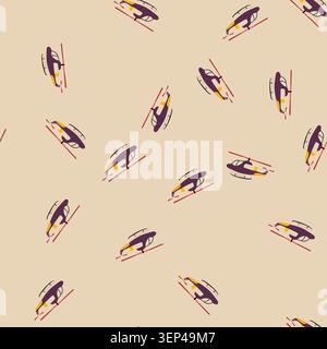 pattern control helicopter toy cartoon. remote child, plane boy, flying model control helicopter toy sign. seamless vector illustration Stock Vector
