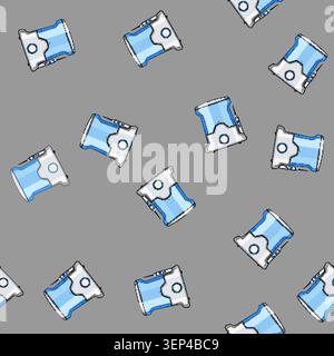 seamless pattern Oral irrigator for comprehensive mouth cleaning, preventing plaque buildup, gingivitis, and promoting healthy teeth and gums through Stock Vector