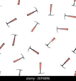 pattern carpentry masons hammer cartoon. craftsmanship trade, site worker, industry tools carpentry masons hammer sign vector Stock Vector