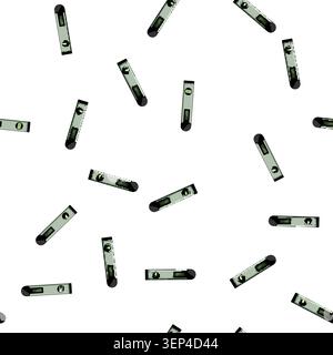 pattern Spirit level illustration displaying a centered bubble in its vial and a digital readout, symbolizing exactness, quality, and careful work in Stock Vector