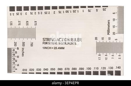string action ruler gauge tool path isolated on white Stock Photo