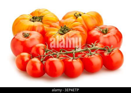 tomato mix path isolated on white Stock Photo