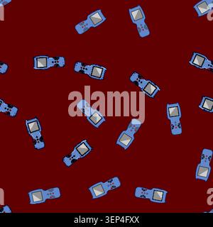 seamless pattern automotive car diagnostic scanner cartoon. auto tool, engine scan, computer vehicle automotive car diagnostic scanner sign vector Stock Vector