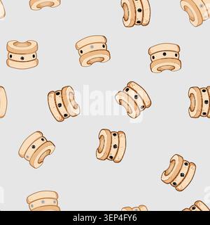 seamless pattern alignment cervical neck collar cartoon. comfort stability, immobilization therapy, protection relief alignment cervical neck collar s Stock Vector