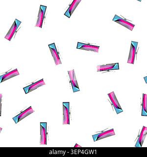 pattern stage curved screen cartoon. show light, curve party, panel blue stage curved screen sign vector Stock Vector