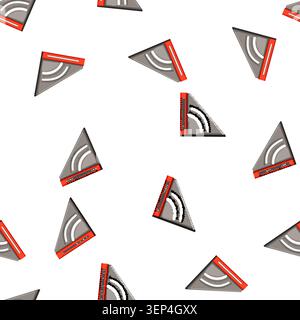 pattern work ruler builder cartoon. work ruler builder sign vector Stock Vector