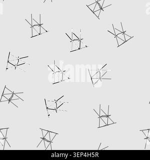 seamless pattern clean clothes drying rack cartoon. collapsible indoors, stand line, line color clean clothes drying rack sign vector Stock Vector