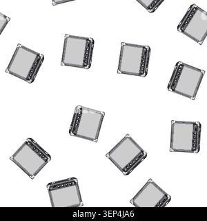 pattern amp guitar amplifier cartoon. amp guitar amplifier sign vector Stock Vector