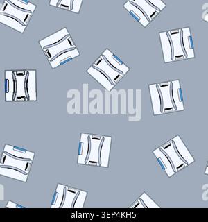 seamless pattern cleaner glass cleaning robot cartoon. home vacuum, washing window cleaner glass cleaning robot sign vector Stock Vector