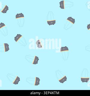 pattern spray automatic air freshener cartoon. perfume packaging, cosmetic bottle, scent container spray automatic air freshener sign. seamless vector Stock Vector