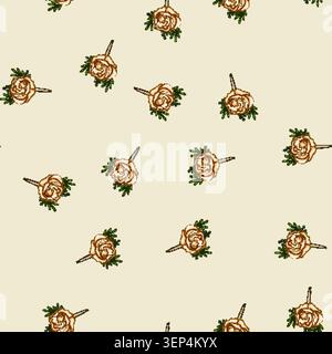 seamless pattern groom boutonniere cartoon. flower accessory, rose tradition, ceremony style groom boutonniere sign vector Stock Vector