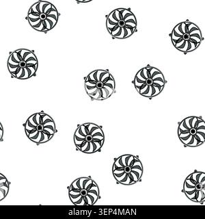 pattern motherboard cooling fan pc cartoon. system computer, technology cpu motherboard cooling fan pc sign vector Stock Vector