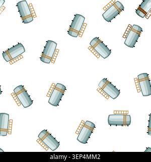 pattern terminal oil tank storage cartoon. inventory containment, infrastructure logistics, refinery distribution terminal oil tank storage sign vecto Stock Vector