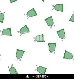 pattern environment compostable trash bag cartoon. organic recycling, natural plantbased, renewable earthfriendly environment compostable trash bag si Stock Vector