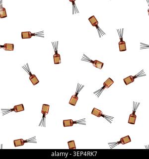 pattern aromatherapy aroma sticks cartoon. aromatherapy aroma sticks sign vector Stock Vector