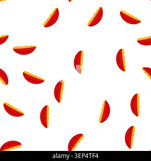 pattern red canopy awning cartoon. roof cafe, sunshade outdoor, stripe sun red canopy awning sign. seamless symbol vector illustration Stock Vector