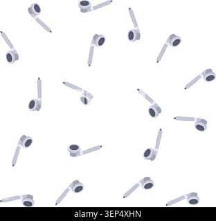 pattern rain shower head cartoon. pipe silver, metal chrome, realistic stream rain shower head sign. seamless symbol vector illustration Stock Vector