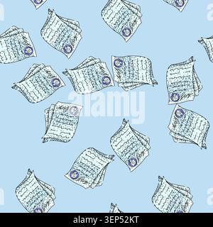 pattern terms contract hand drawn. conditions obligation, clause party, negotiation breach terms contract vector sketch illustration Stock Vector