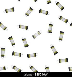 pattern camping lantern camp lamp cartoon. camping lantern camp lamp sign vector Stock Vector