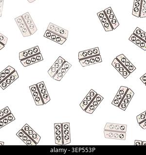 pattern alexa power strip smart cartoon. google assistant, control remote, energy efficient alexa power strip smart sign vector Stock Vector