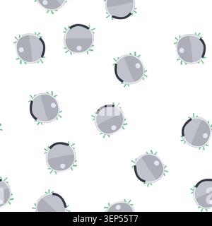 pattern hoover robot vacuum cleaner cartoon. function banner, assistant automated, smartphone outline hoover robot vacuum cleaner sign. seamless symbo Stock Vector