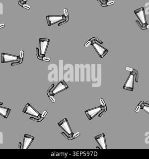 seamless pattern iron garment steamer cartoon. pictogram cleaning, vertical washer, portable woman iron garment steamer sign vector Stock Vector