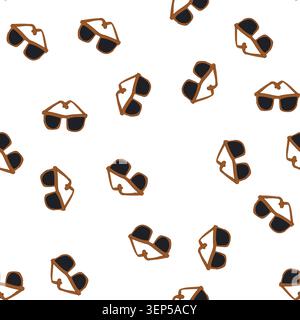 pattern wearable glasses for the blind cartoon. enhancement aid, device solution, sight navigation wearable glasses for the blind sign. seamless symbo Stock Vector