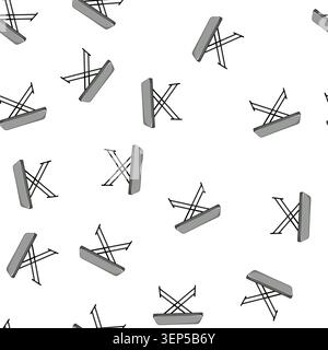 pattern kitchen folding table cartoon. kitchen folding table sign vector Stock Vector