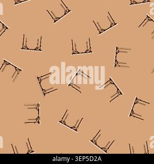 seamless pattern architecture pergola patio cartoon. exterior outside, house window, building sky architecture pergola patio sign vector Stock Vector