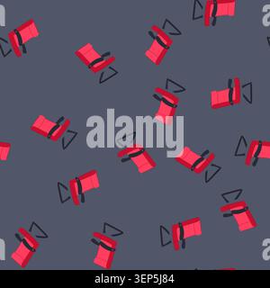 pattern flight seat airplane cartoon. comfort legroom, window middle, recline cushion flight seat airplane sign. seamless vector illustration Stock Vector