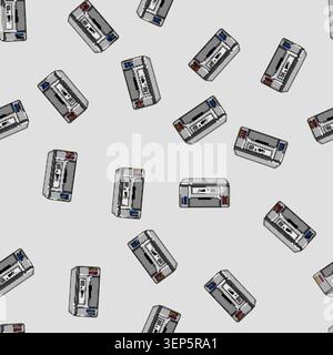 seamless pattern machine photo printer cartoon. laser digital, document print machine photo printer sign vector Stock Vector