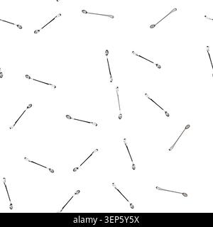 pattern vintage cocktail spoon cartoon. glass barman, accessories drawn, ice sketch vintage cocktail spoon sign vector Stock Vector