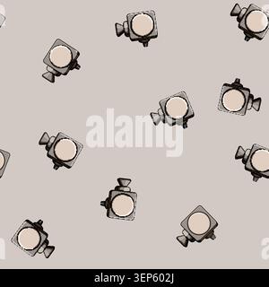 seamless pattern qi car charger wireless cartoon. fast charging, adapter portable, magnetic compatible qi car charger wireless sign vector Stock Vector