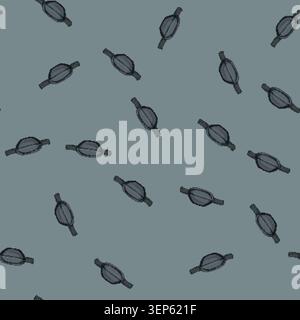 seamless pattern pouch waist bag cartoon. pouch waist bag sign vector Stock Vector