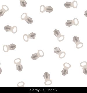 pattern pant zipper puller cartoon. cord sketch, cad metal, fashion golden pant zipper puller sign. seamless symbol vector illustration Stock Vector