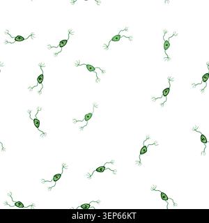 pattern human neurons cartoon. anatomy diagram, myelin axon, neurology body human neurons sign vector Stock Vector