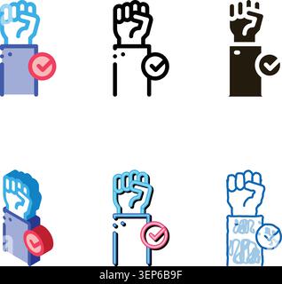 Cast Vote Icon Vector. Outline Cast Vote Sign. simplified Isolated Contour Symbol Stock Vector