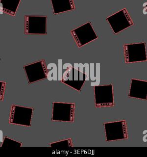 seamless pattern bass guitar amplifier cartoon. bass guitar amplifier sign vector Stock Vector