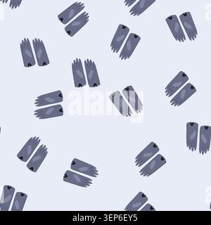 pattern heat leather gloves cartoon. automatic shutoff, capacity temperature, control energy heat leather gloves sign. seamless vector illustration Stock Vector